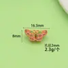 Venta Directa de Fábrica de Accesorios para Pulseras de Mariposa Esmaltadas Chapadas en Oro que Conservan el Color, Espaciadores de Cuentas para DIY y Accesorios al por Mayor