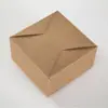 Caixa Retangular Dobrável de Papel Kraft em Estoque Caixa de Papel Pequena Caixa para Presente Doce Embalagem Descartável Simples Caixa Universal