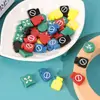 Suministro puntual dados de colores de esquina cuadrada nuevo material plástico acrílico accesorios de juguete juego de mesa múltiples combinaciones