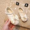 Sapatos estilo princesa 1-3 anos sapatos de couro pequenos sapatos de bebê 6 9 anos 2025 nova moda versátil menina casual
