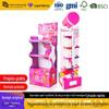 Fornecimento direto de fábrica esmalte multi-camada prateleira de papel chão a piso rack de exibição de supermercado rack de exibição de nail art promocional rack