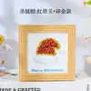 Marco de fotos de árbol de Navidad con grava de cristal natural, decoración navideña de cristal, pintura hecha a mano, pintura decorativa para el hogar y el escritorio, venta al por mayor