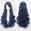 Peluca Anime Universal de Cabello Rizado Largo de 80cm Red de Botón de Exportación Alambre de Alta Temperatura Suministro Directo Cos Peluca Colorida
