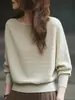 Tejido de Punto para Mujer 2025 Otoño e Invierno Nuevo Estilo, Súper Bonito, Ligero y Maduro, Estilo Holgado y Relajado, Camisa para Capas Interiores, Top de Moda