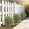 Folhagem Artificial Atacado com Flores de Chá e Eucalipto para Decoração Externa, Flores Artificiais para Fotografia de Beleza de Jardim