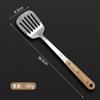 Espátula de aço inoxidável espátula com cabo de madeira atacado 3cm espátula de colher para mingau não magnética kit de espátulas para cozinha