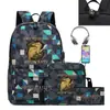 Mochila escolar estampada Hogwarts Legacy bolsa de hombro casual de 3 piezas mochila USB