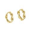 Aretes de Alambre Torcido Möbius Brillante de Plata Esterlina S925 Moda Japonesa y Coreana Simple Elegante Lujo Accesible Aretes y Pendientes para Mujer