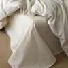 Juego de tres-cuatro piezas bordado de algodón y lino teñido en hilo estilo fresco al por mayor, suave, agradable para la piel, transpirable, ropa de cama individual y doble textil para el hogar 12