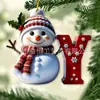 Pingente Decorativo de Boneco de Neve de Natal em Acrílico Transfronteiriço Decoração de Árvore de Natal em Acrílico Presente de Feriado Pendurado