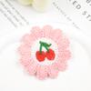 Parche de Tela Bordado Cara Sonriente de Flor DIY Decoración de Fruta Accesorios de Ropa Accesorios para Bolsa de Zapatos Parche Textil Material para Accesorios para el Cabello