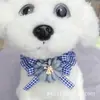Bufanda babero para mascotas toalla para babas de perro perro grande perro pequeño Babero a cuadros babero para gato accesorios Teddy Samo