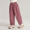 Calça Casual Nova para Bebê Menina Inverno 2024 Veludo Ollie Espessado Forrado Calças Casuais Retas Quentes Cor Sólida para Meninas