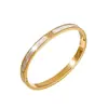Pulsera Transfronteriza de Acero Inoxidable para Mujer, Pulsera de Joyería de Acero de Titanio, Estilo Sencillo Europeo y Americano, Joyería de Oro de 18K, Joyería Versátil de Lujo Ligero