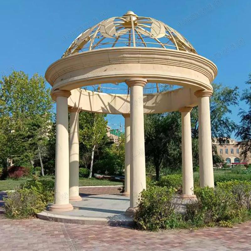 大理石景观凉亭摆件