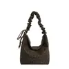 Yuezhi 2026 principios de otoño nuevo bolso de hombro plisado versátil para el día a día, bolso tote de gran capacidad con estampado de leopardo, bolso cruzado de moda