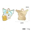 Colgantes de esmalte de la linda serie Sanrio oso de dibujos animados, My Melody, perro Pacha accesorio DIY colgantes pequeños