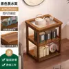 Mesa Auxiliar de Sofá, Mesa de Centro Móvil, Carrito de Almacenamiento Estilo Antiguo, Gabinete de Té para Apartamento Pequeño, Gabinete de Sala de Estar Personalización