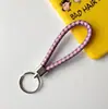 Chaveiro de corda de couro trançado com detalhes chaveiro de casal chaveiro de carro pequeno presente chaveiro colorido atacado