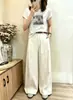 Camiseta de Algodão Canelado Guangzhou Treze Fábricas 220g para Mulheres, Direto da Fábrica, Top de Manga Curta Slim Fit, Exclusivo de Verão Atacado