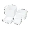 Juego de 4 cajas de exhibición para pasteles de acrílico blanco pentagonales, accesorios de exhibición para banquetes, cajas de exhibición para postres y bocadillos