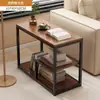 Mesa lateral, mesinha de centro, armário lateral de sofá, mesa de chá móvel, mesinha, prateleira de armazenamento, armário lateral estreito, mesa de chá para lazer na varanda