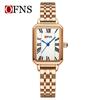 O'Fani's Time Reloj de Mujer de Alta Gama Impermeable Simple Reloj de Estudiante para Mujer Estilo Francés Nicho Cuadrado Reloj de Cuarzo