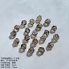 Cuentas de Cristal Natural, Cuentas Sueltas de Cristal de Té, Cuentas de Barril Facetadas Irregulares, Cuentas Individuales para Pulseras DIY, Accesorios de Cinco Elementos de Múltiples Gemas para Mujeres