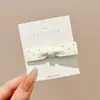 Grampo de cabelo elegante com bolinhas estilo coreano para franja, presilha lateral floral de luxo leve, acessório de cabelo tipo bobby pin