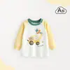 Camiseta de Manga Larga para Bebé Algodón Puro Ropa Interior para Niños Ropa Interior Infantil Prenda Única Superior Ropa de Primavera y Otoño Pijama para Niñas