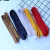 Cinto de Tecido de Algodão e Linho de Cor Sólida de 2cm para Roupas e Saias, Cinto Estreito Simples e Versátil para Cintura