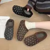 Abrigo de Felpa con Forro de Polar Invierno Pañuelo para la Cabeza de Lunares Cálido 2026 Zapatillas de Suela Gruesa para Mujer Elegantes Zapatillas de Algodón