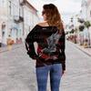 Transfronteiriço top 3D Estampa de Águia novo europeu e americano roupas femininas suéter feminino ombro a ombro top de ombro oblíquo feminino camisa base Feminino