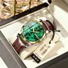 Reloj de Hombre con Correa de Cuero de Marca Suiza, Modelo Nuevo para Estudiantes Varones, Reloj de Pulsera Luminoso, Dropshipping para Transmisiones en Vivo