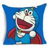 Funda de almohada sencilla y moderna de Doraemon con estampado azul de dibujos animados para sofá, bonita almohada de animación para dormitorio