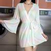 Lingerie Sexy Transfronteiriça Sexy Robe de Alça Camisola Tentação de Renda Conjunto Sexy Paixão de Três Peças 8919