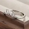 Anel de Laço Princesa em Fuga Design de Nicho Feminino Anel Aberto de Alto Padrão Doce Pequeno Fresco Acessórios de Moda
