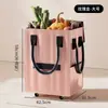 Bolsa de Compras com Rodas Hulken Supermercado Sacola de Mercado Bolsa de Armazenamento Bolsa Tecida Espessa Bolsa Impermeável com Carrinho