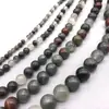 Piedra de Malla Negra Natural Cuentas Redondas Esmeriladas Cuentas Sueltas Fábrica de Joyería Transfronteriza Amazon Shopee Aliexpress Venta al por Mayor