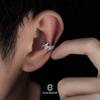 Pendientes de circonita con diseño de relámpago para hombre, joyería con diseño versátil, pendientes sencillos y distintivos para mujer, accesorios ligeros y de lujo que combinan con todo.