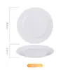 Pratos de Cerâmica Atacado, Pratos de Jantar Redondos Estilo Ocidental Branco Puro, Louças Domésticas, Pratos Rasos, Pratos Planos, Pratos de Osso, Personalizáveis com Logo