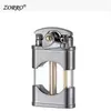 Encendedor de Queroseno Mecha Ciberpunk Zorro con Tanque de Aceite Transparente e Ignición Mecánica, Regalo para Novio