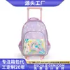 Mochila Escolar Estilo Carrinho Desenho Animado Unicórnio Novo Modelo Transfronteiriça para Estudantes e Crianças, Mochila Leve e Redutora de Carga para Subir Escadas