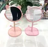 Amazon Moda Espejo de Orejas de Gato Espejo Cosmético Espejo de Escritorio Multifunción para Colocar Pendientes Espejo Único HD