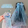 Diadema Infantil Princesa Elsa Océano Azul Accesorios para el Cabello de Niñas Diadema de Sirena de Hielo y Nieve 2025 Nuevo Tocados