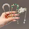 Grampo de Cabelo em Formato de Coque em U Estilo Chinês Novo, Presilha de Cabelo Simples e Moderna em Formato de U para Mulheres, Grampo de Cabelo para Penteados Coques na Nuca, Acessório de Cabelo