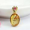 Colgante de Ámbar Natural Flor Collar de Ámbar Joyería para Mujeres Venta al por Mayor de Fábrica Dropshipping S3120512