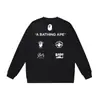 Otoño e invierno estilo japonés marca de moda cabeza de simio estampado de dibujos animados unisex joven suéter sudadera holgada venta al por mayor y dropshipping