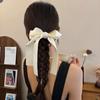Horquilla con lazo de cinta francesa para niña, cabeza de niña, medio atado, pinza para el pelo con forma de pico de pato, agarre de verano, joyería para la cabeza al por mayor