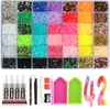 Atacado best-seller transfronteiriço 48 cores 60 cores strass de fundo plano 15 grades 40 grades conjunto de strass de resina strass AB acessórios de decoração para nail art